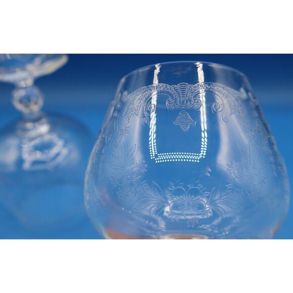 Bohemia Cascade Fine Lead Crystal Brandy Glasses 4.75'' - Set of 2 *Pre-Owned* - Picture 10 of 11
